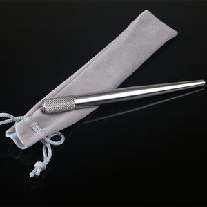 Proveedor de Microblading Wenshen, venta al por mayor, pluma Manual de doble cabezal de plata YD, pluma de maquillaje permanente, herramienta de Microblading - Product Image 2