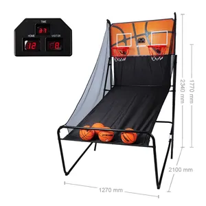 Outdoor Arcade Street Basketball Coin Operated Games Shoot Machine For Child Basketball Hoop Stand