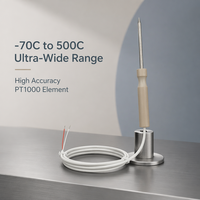 Sensor de Temperatura RTD PT1000 Industrial de Alta Precisión, Sonda de Acero Inoxidable SUS304 de 1700 mm para Horno, Barbacoa, Caldera y Otros Equipos