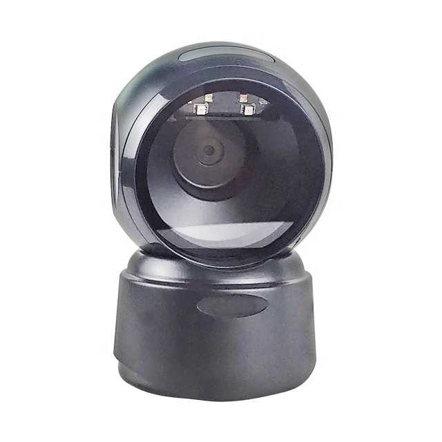 Wired Rugged Barcode Scanner with Rotation Design USB Plug and Play Desktop Auto Sense 2d Barcode Scanner