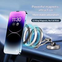 Support magnétique universel pour téléphone portable, rotatif à 360 degrés, pliable, en alliage de zinc, pour tableau de bord de voiture et bureau