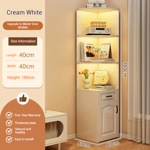 Gabinete de esquina para dormitorio, gabinete estrecho pequeño, mesita de noche, estante de esquina para comedor, gabinete de esquina para sala de estar, mesitas de noche - Product Image 6