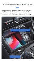 Câble adaptateur audio USB pour voiture BJC, gaine en PVC, connecteur mâle 3,5 mm vers USB femelle, pour connecter une clé USB à l'entrée AUX d'un amplificateur de voiture