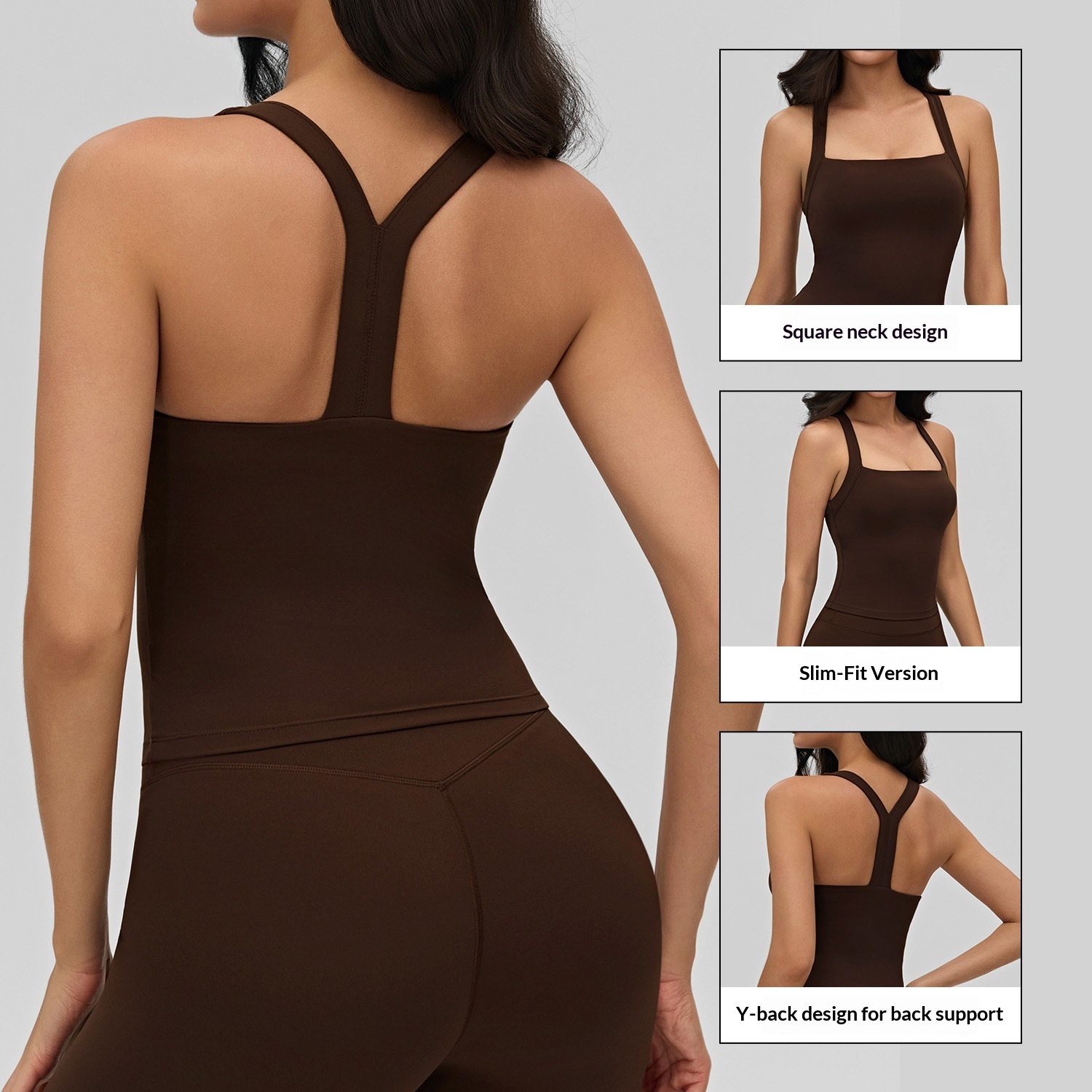 Women Yoga Sports Vest with Removable Chest Pad for Woman Spandex Nylon Breathable Tops Tight-Fitting Solid Gym tank Top
