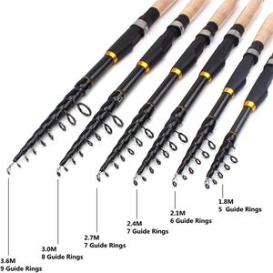 Canne à pêche télescopique ultra-courte en fibre de carbone portable 1,8m 2,1m 2,4m 2,7m 3,0m 3,6m – Vente en gros de cannes à pêche en carbone - Product Image 4