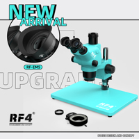 Microscopio Digital RF4 RF6565TVP, Video Electrónico Estéreo Trinocular, Lente Objetivo 6.5-65X Wf10x/22mm CPB IC, Reparación de Teléfonos Móviles