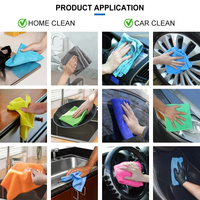 Serviettes de nettoyage de voiture en microfibre super absorbantes, sans peluches, couleur arc-en-ciel, pour le detailing automobile, le lavage et le séchage intérieur/extérieur