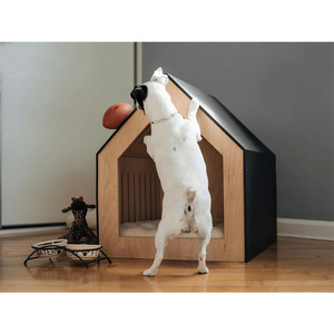 Maison pour animaux de compagnie multifonctionnelle moderne en bois, universelle avec porte pour petits animaux, design en kit, pour salon - Product Image 4