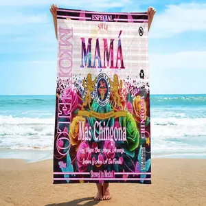 2024最新定制流行柔软墨西哥Borracho Borracha Chingona超细纤维沙滩巾舒适沙滩巾毯