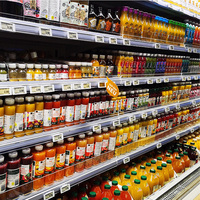 Poussoir d'étagère de support coulissant auto-léger Poussoir robuste à alimentation automatique réglable en largeur pour étagères de supermarché