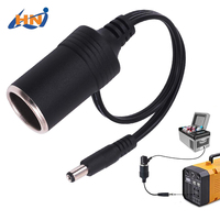 Huanuo - Conector Hembra para Encendedor de Cigarrillos de 12 V/24 V a Enchufe CC con Cable Reforzado para Estación de Energía Portátil, Generador UPS