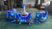 Bon prix d'usine direct nouveau design parc d'attractions intérieur extérieur carré enfants 4 places mini train style britannique balade en train