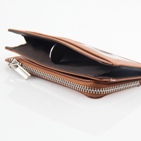 Dompet Kartu Kulit dengan Logo Custom, Dompet Kulit PU Tipis, Dompet Kartu ID Anti-RFID