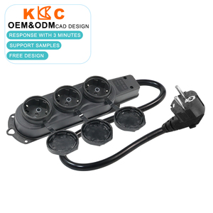 Regleta de Enchufes de 3 Tomas con Tapas de Seguridad y Cable con Enchufe Europeo Integrado - Product Image 1