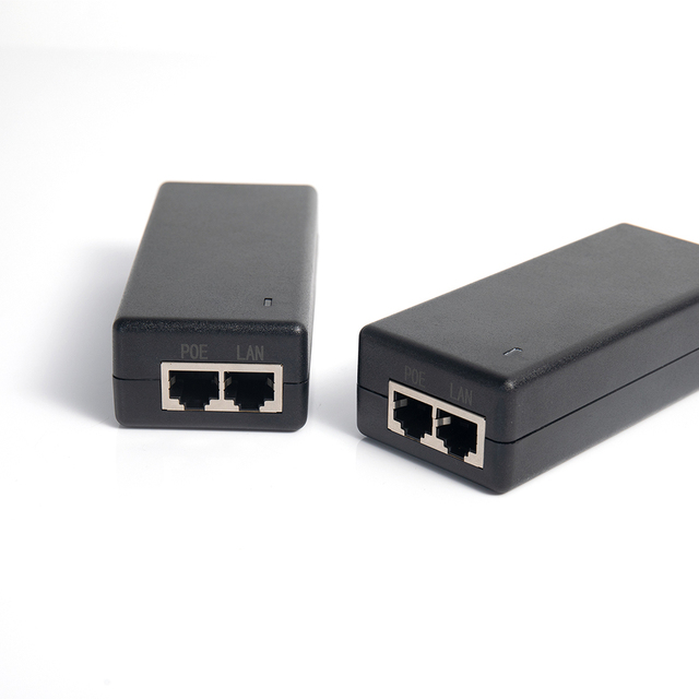 Passive 24V 48V 56V POE Injector Power-Over-ethernet Power Supply 30w Ac Dc Power Adapter for CCTV / Security / POE IP Cameras