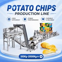 Ligne de production automatique de chips de pommes de terre 100 kg/h-2000 kg/h, machine à faire des chips croustillantes frites pour les usines de snacks