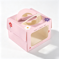 Boîtes alimentaires personnalisées pour fenêtre, finition mate, pour mini-gâteaux, desserts et emballages cadeaux pour événements de mariage