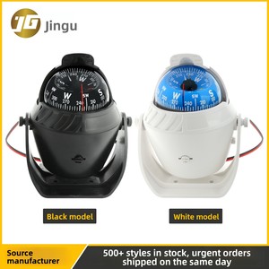 Brújula Náutica para Vehículos y Embarcaciones con Luz LED, Declinación Magnética Ajustable, Navegación para Yates, Magnetismo Fuerte - Product Image 1
