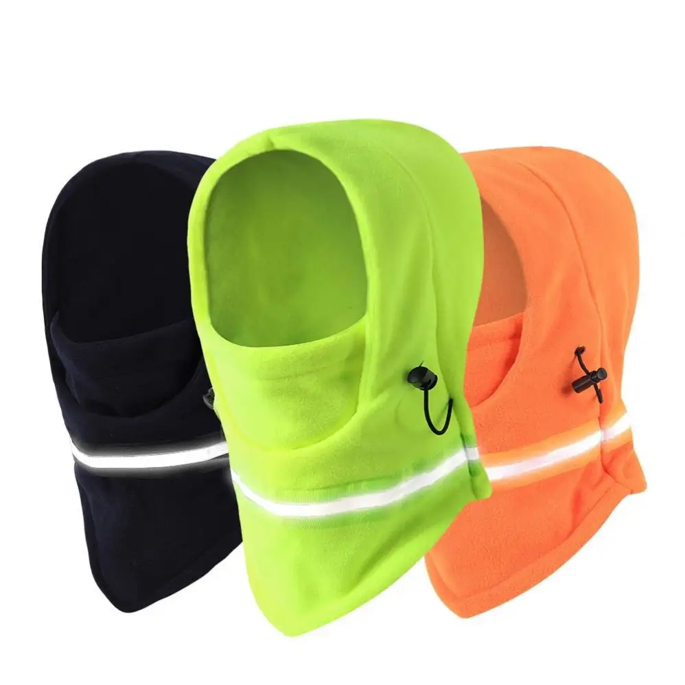 Motocicleta Esqui Máscara Facial Completa Noite Visibilidade Ciclismo Face Cover Reflexivo Inverno Velo Térmico Balaclava