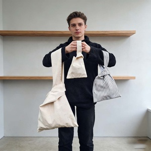 Sac à main carré en toile de coton doux, style japonais <span class=keywords><strong>et</strong></span> coréen, avec nœud, imprimé intégral, taille personnalisée, sac de shopping décontracté - Product Image 4