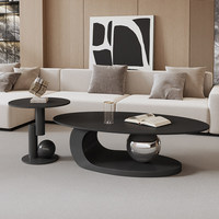 Table basse en quartz de style nordique pour salons, petites maisons, design moderne minimaliste, esthétique italienne couleur crème