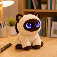Peluche chaton émotionnelle, taille moyenne, en peluche douce pour la peau, rechargeable USB-C, pour l'apprentissage des langues et l'accompagnement des personnes âgées