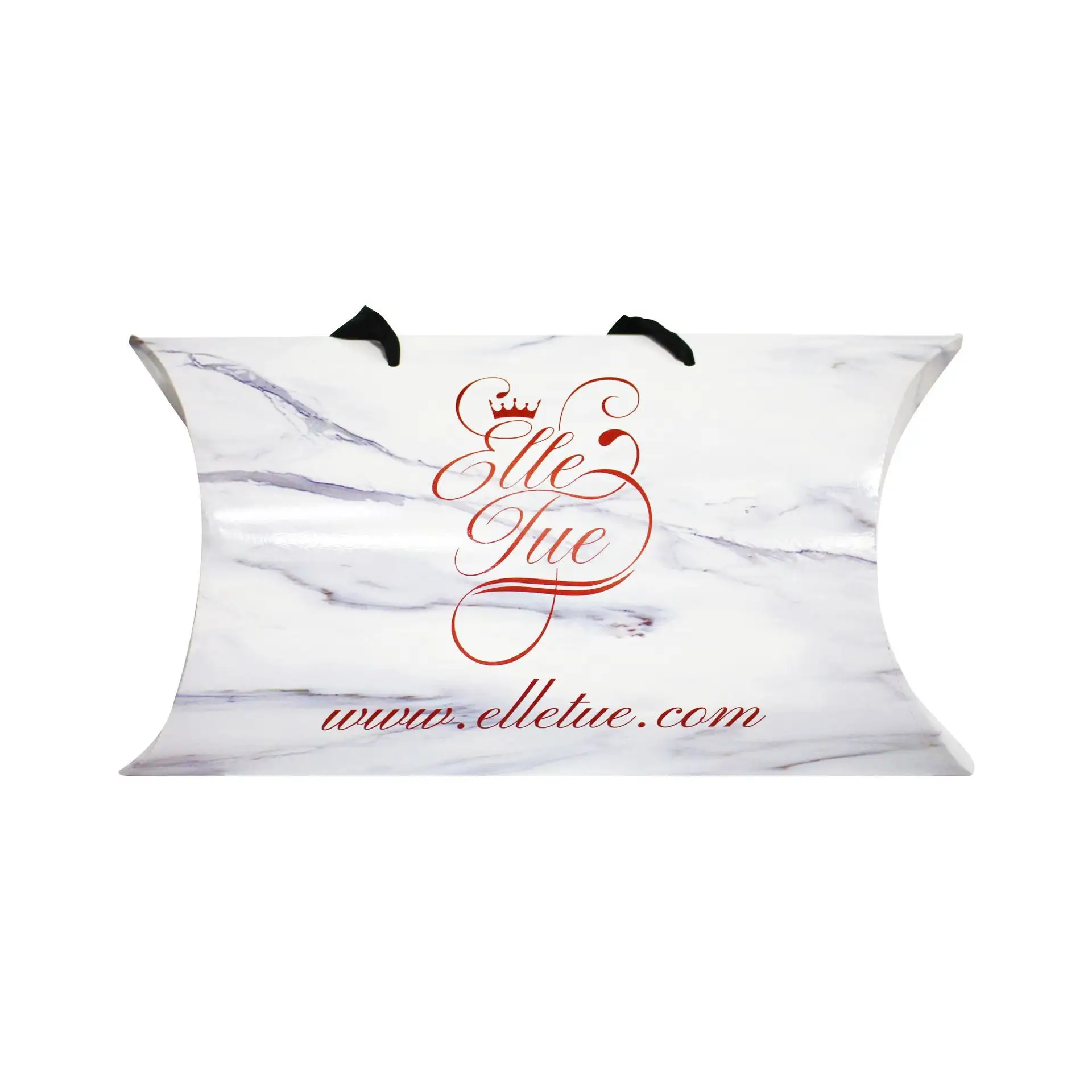 Elegant Custom Logo Luxury Human Virgin Hair Bundles Weave Wig Pillow Boxes For Hair Extension Packaging