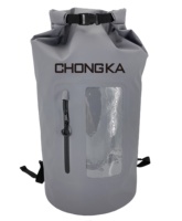 Lona impermeable para exteriores, bolsa seca de PVC de 15l con correas de hombro
