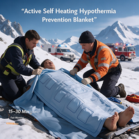 Couverture auto-chauffante active anti-hypothermie, qualité supérieure par rapport aux couvertures d'urgence en feuille d'aluminium courantes, pour le ski, le travail sur le terrain en hiver