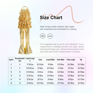 ชุดเต้นลาตินสำหรับเด็กผู้หญิงอายุ 6-16 ปี สำหรับการแข่งขัน ชุดเต้นแจ๊ส ชุดลีโอตาร์ดพร้อมกางเกงเมทัลลิก ชุดเต้นสมัยใหม่สำหรับการแสดงในโรงเรียน - Product Image 6