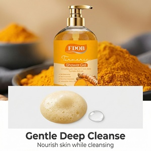 Gel Douche Hydratant au Curcuma Naturel Nettoyage Corporel Doux et Profond OEM ODM Marque Privée Vente <span class=keywords><strong>en</strong></span> Gros - Product Image 5