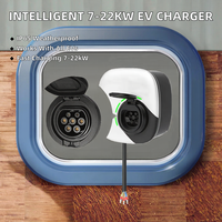 Nouvelle station de recharge pour véhicules électriques BOULT WP21 AC 16A 32A / IP65 Double câble, recharge domestique sans fil 7-22 kW, prise Type 2, marché européen