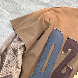 Streetwear personnalisé Chemise à broderie thermique Premium Oversize Acid Wash t Shirt Heavyweight Double Layer Long Sleeve T-shirt - Product Image 5