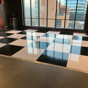 Pista de baile de madera móvil de Venta caliente en suministros de fiesta en blanco y negro - Product Image 5