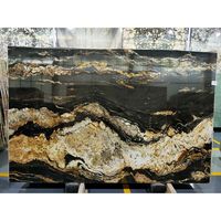 Pierre de luxe morumbo, couleur noir, granit noire, dorée
