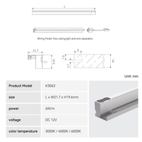 Luminaire encastré moderne de type L, en aluminium, avec abat-jour en plastique LED, éclairage encastré écologique, installation facile, Ra90, poli