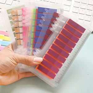 Bloc de Notas Autoadhesivas Coloridas con Regla, Pestañas Escribibles de 9*16cm para Estudiantes, Material de Oficina, Marcadores y Medición - Product Image 4