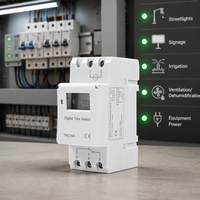 Timer Ukuran 2P THC15A/TP8A16 Saklar Kontrol 220V Saklar Pengatur Waktu Rumah Tangga Kontak Normal Terbuka Normal Tertutup 28ON/OFF