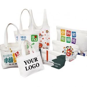 กระเป๋าผ้าแคนวาสปอกระดับพรีเมียม Yy8643 สำหรับใส่ของขวัญ พร้อมสกรีนโลโก้ธุรกิจตามสั่ง - Product Image 1