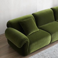 Canapés Chesterfield en velours vert foncé, design moderne pour la maison, vente en gros à Foshan, combinaison de canapés minimalistes pour salon, canapé rétro français