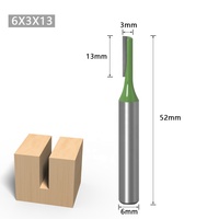Probon ODM pris en charge vert couteau droit Double bord simple étain enduit fraise en bout tête droite rainurage gravure fraise