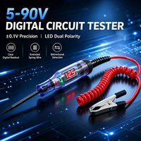 Testeur de circuit de tension pour voiture et camion 5V-90V, stylo à sonde longue à affichage numérique, outils de diagnostic automobile, réparation automobile