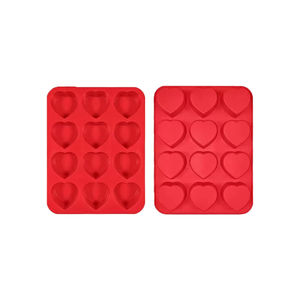 แม่พิม<span class=keywords><strong>พ</strong></span>์ซิลิโคนทำขนมเค้ก/<span class=keywords><strong>คั</strong></span><span class=keywords><strong>พ</strong></span><span class=keywords><strong>เค้ก</strong></span> รูปหัวใจ 12 หลุม <span class=keywords><strong>พ</strong></span>ร้อมถุง OPP - Product Image 2