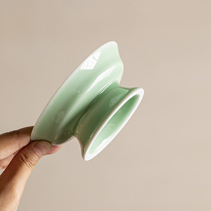 Chinese Minimalist Ceramic Stemmed <b>Tray</b> <b>Small</b> Dish For Fruit Dessert Snack Elegant Design Dehua Origin - Product Image 2