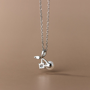 Collier en argent pur S925 avec pendentif symbole diamant, mode coréenne, luxe léger, accessoire INS, catégorie de produits : colliers en cristal - Product Image 5