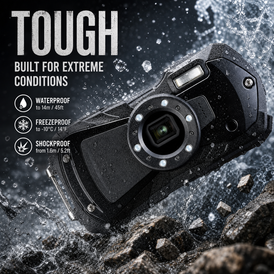 Black Waterproof Digital Microscope Camera CMOS Outdoor Tough Camera ...