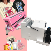 Gratis poeder shaker A3 XP600 Pro desktop DTF DTG digitale T-shirt printer 33cm PET film kleine DTF printer voor elk textiel