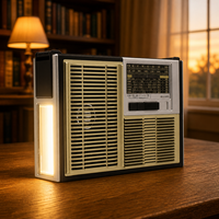 Radio domestique rechargeable certifiée CE, OEM ODM, moule privé, logo personnalisé, style vintage, BT, USB, TF, MP3, lampe de poche, panneau solaire