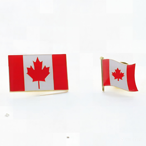 Venta al por mayor de insignias de solapa baratas con la bandera de Canadá, broches nacionales de metal esmaltado personalizados - Product Image 4