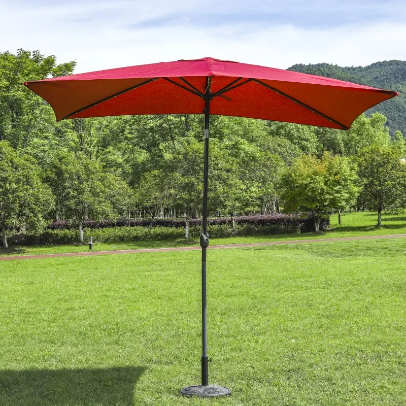 사용자 정의 디자인 접이식 태양 macrame 우산 야외 해변 핫 세일 사각형 모양 파라솔 특성 안뜰